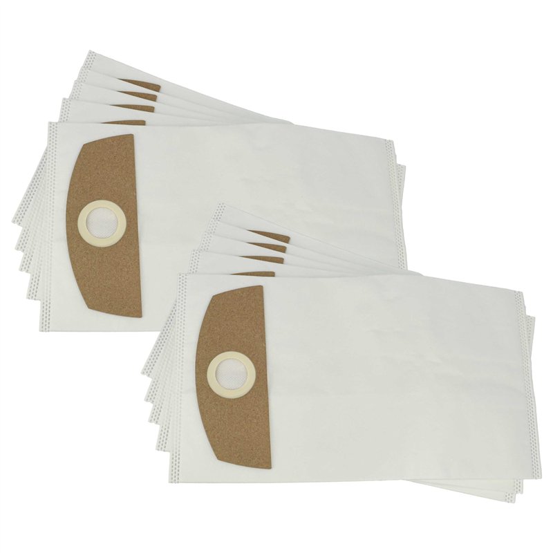 vhbw 10x Sacs remplacement pour Metabo 4061792200883, 630164000 pour aspirateur - microfibre non tissée, 36cm x 20cm blanc