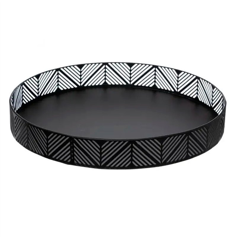 WELL HOME - Plateau panier noir 29,5x4,4 cm