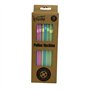 Lot de 50 Pailles Jetables Multicolores En Amidon De Maïs Compostables