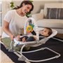 BABY EINSTEIN -DEAN- Transat bébé balancelle évolutif 3-en-1, Melodies et vibrations, 3 Positions, arche jouets amovible, 0-30 m