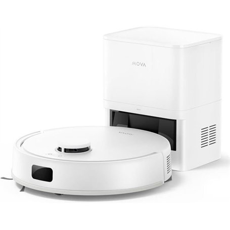 MOVA E20 Plus - Robot Aspirateur Laveur avec Vidage Automatique, Auto-vidangeable Pendant 90 Jours, 5000Pa