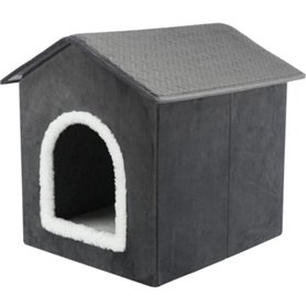 Abri - TRIXIE - Livia - 50 x 50 x 54  cm - Gris foncé / Blanc