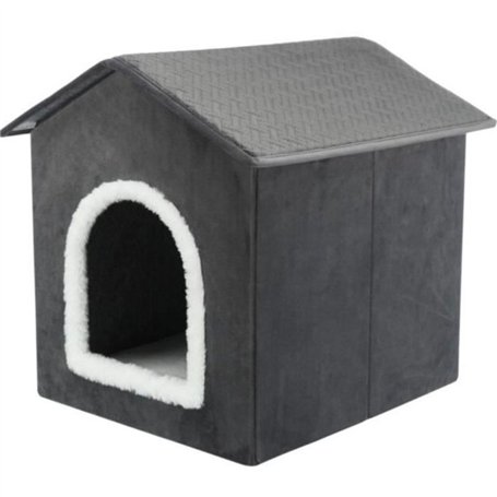 Abri - TRIXIE - Livia - 50 x 50 x 54  cm - Gris foncé / Blanc