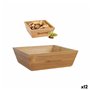 Bol pour Apéritifs Quttin Bambou 16 x 16 x 5 cm (12 Unités)