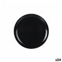 Assiette plate La Mediterránea Anthracite 25 x 25 x 1,5 cm (24 Unités)