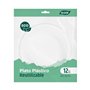 Service de vaisselle Algon Plastique 20,5 cm 20,5 x 3 cm 12 Pièces (18 Unités)