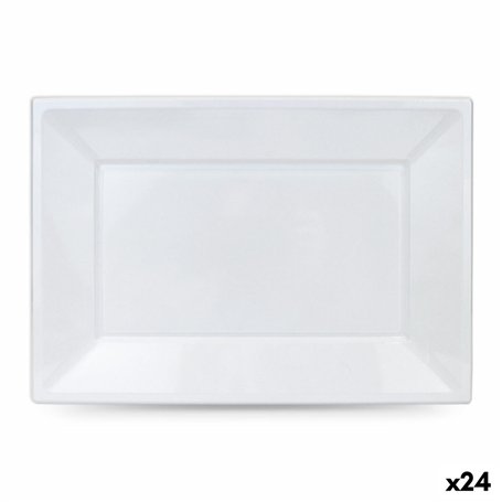 Service de vaisselle Algon Plastique Rectangulaire 33 x 23 cm 3 Pièces (24 Unités)