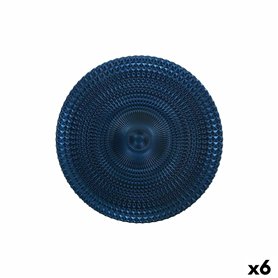 Assiette plate Alfares Alfares Bleu verre Ø 31 cm (6 Unités)