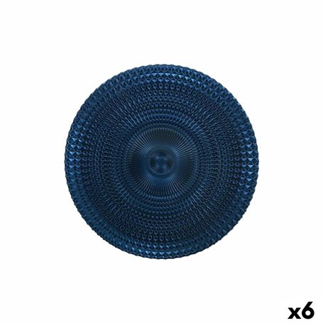 Assiette plate Alfares Alfares Bleu verre Ø 31 cm (6 Unités)