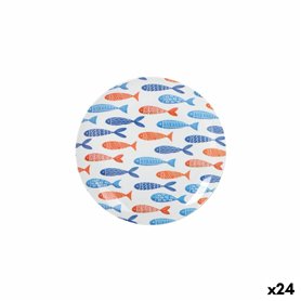 Assiette à dessert La Mediterránea 20 cm Poissons (24 Unités)
