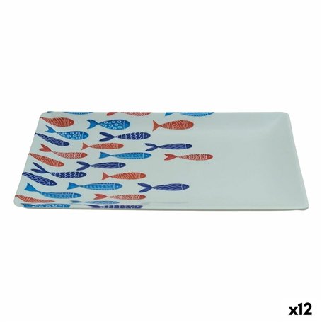 Plateau apéritif La Mediterránea Poissons 25 x 15 x 2 cm (12 Unités)