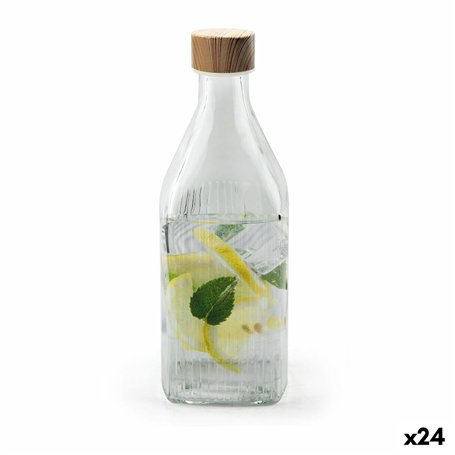 Bouteille en Verre La Mediterránea Métal verre 1 L (24 Unités)