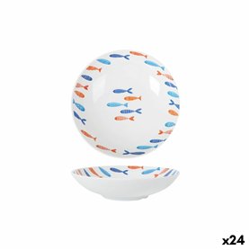 Assiette creuse La Mediterránea Poissons 21 x 5,3 cm (24 Unités)