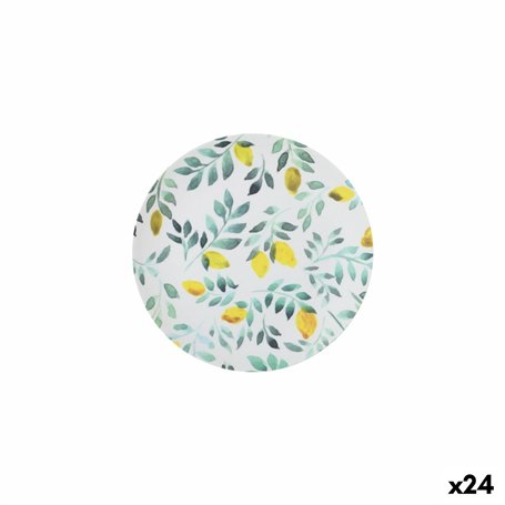 Assiette à dessert La Mediterránea 20 cm Citron (24 Unités)