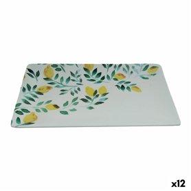 Plateau apéritif La Mediterránea Citron 25 x 15 x 2 cm (12 Unités)