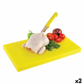 Planche à découper Jaune 40 x 40 x 4 cm (2 Unités)