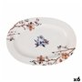 Plateau apéritif Toscana Fleurs Oblongue 30 x 20 x 2 cm (6 Unités)