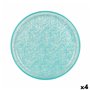 Assiette plate Samaritaine Turquoise Ø 19 cm (6 Unités)