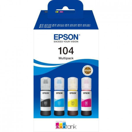 Multipack 4 couleurs EcoTank 104 48,99 €