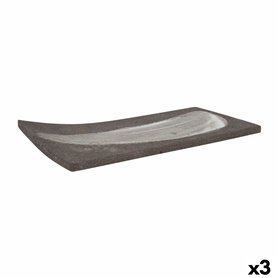 Plateau apéritif Krakatoa Rectangulaire 24 x 12 x 1 cm (3 Unités)