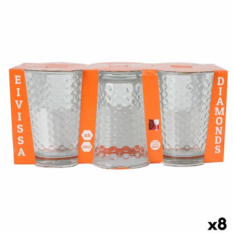 Set de Verres La Mediterránea Diamonds 6 Pièces (8 Unités)