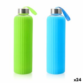 Bouteille d'eau Bewinner verre Silicone 600 ml (24 Unités)