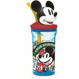 Verre avec Paille Mickey Mouse True Champions 360 ml