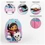 Cartable 3D avec roulettes Gabby's Dollhouse Rose 25,0 x 31,0 x 10,0 cm