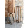 Bougeoir Home ESPRIT Marron Naturel Verre Bois de manguier 25 x 25 x 35 cm