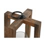 Bougeoir Home ESPRIT Marron Naturel Verre Bois de manguier 25 x 25 x 35 cm