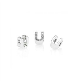 Perle de verre Femme Pandora LETTER T SILVER Argenté