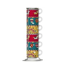 Ensemble de 6 tasses à café Bialetti Winter Wonderland Porcelaine 80 ml 6 Pièces (6 Unités)
