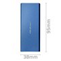 Boîtier Externe Qoltec 51832 Bleu