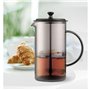 Théière Feel Maestro MR-1861-1000 Noir Translucide Acier inoxydable Verre Borosilicaté 1 L