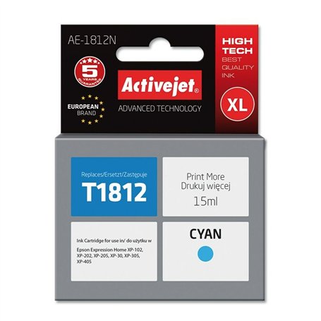 Cartouche d'Encre Compatible Activejet AE-1812N Cyan