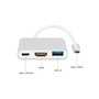 Hub USB-C 3 Ports MacLean MCTV-840 Argenté