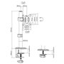 Support de table d'écran MacLean MC-751N 17" 32"