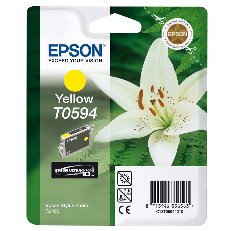 Image secondaire de Epson T0594 Cartouche d'encre d'origine R2400 Jaune Amazon Dash Replenishment est prêt