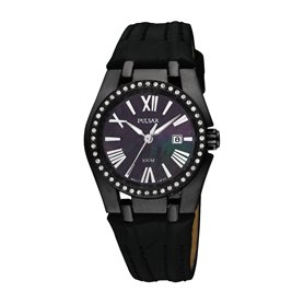 Pulsar - PXT689X1 - Montre Femme - Quartz - Analogique - Bracelet Cuir Noir