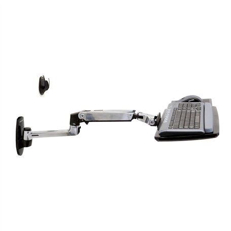 Ergotron LX Wall Mount Keyboard Arm Plateau articulé pour clavier/souris aluminium poli