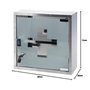 Relaxdays Armoire à Pharmacie EMERGENCY Inox Porte en Verre Rangement H x l x P: 30 x 30 12 cm Remèdes Moderne Salle bain, gris