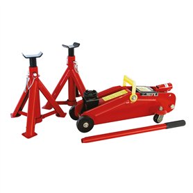 Carpoint Cric rouleur 2000kg avec chandelles