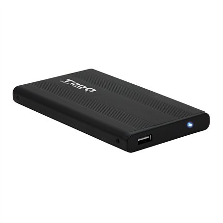 TooQ TQE-2510B - Boîtier USB 2.0 pour disques durs 2,5", SATA I/II/III, Noir