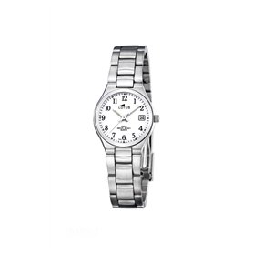 LOTUS 15193-2 - Montre Bracelet pour Femme, Bracelet en Acier Inoxydable, Couleur Argent, Blanc, Bracelet