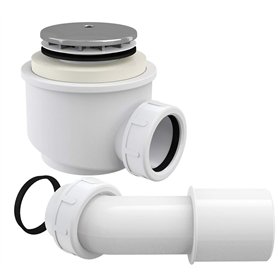 Piège à 52 mm de douche avec plaque ABS en chrome
