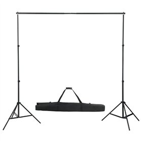 vidaXL Système de Toile de Fond Télescopique 155-300 cm Support de Fond Studio