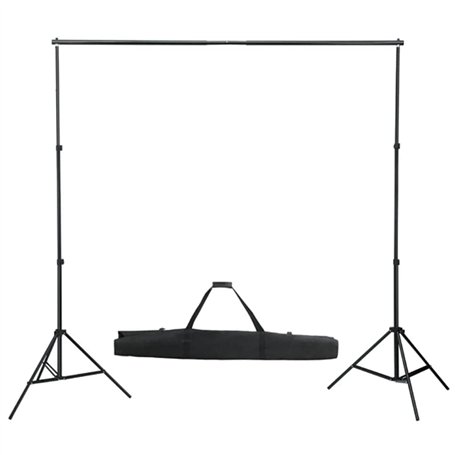 vidaXL Système de Toile de Fond Télescopique 155-300 cm Support de Fond Studio