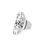 Lotus Bague Femme Métal Non-Précieux Blanc Taille Unique, One Size, Métal, Aucune Pierre précieuse