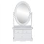 vidaXL Coiffeuse avec Miroir Pivotant Table de Maquillage MDF Commode Buffet