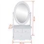vidaXL Coiffeuse avec Miroir Pivotant Table de Maquillage MDF Commode Buffet